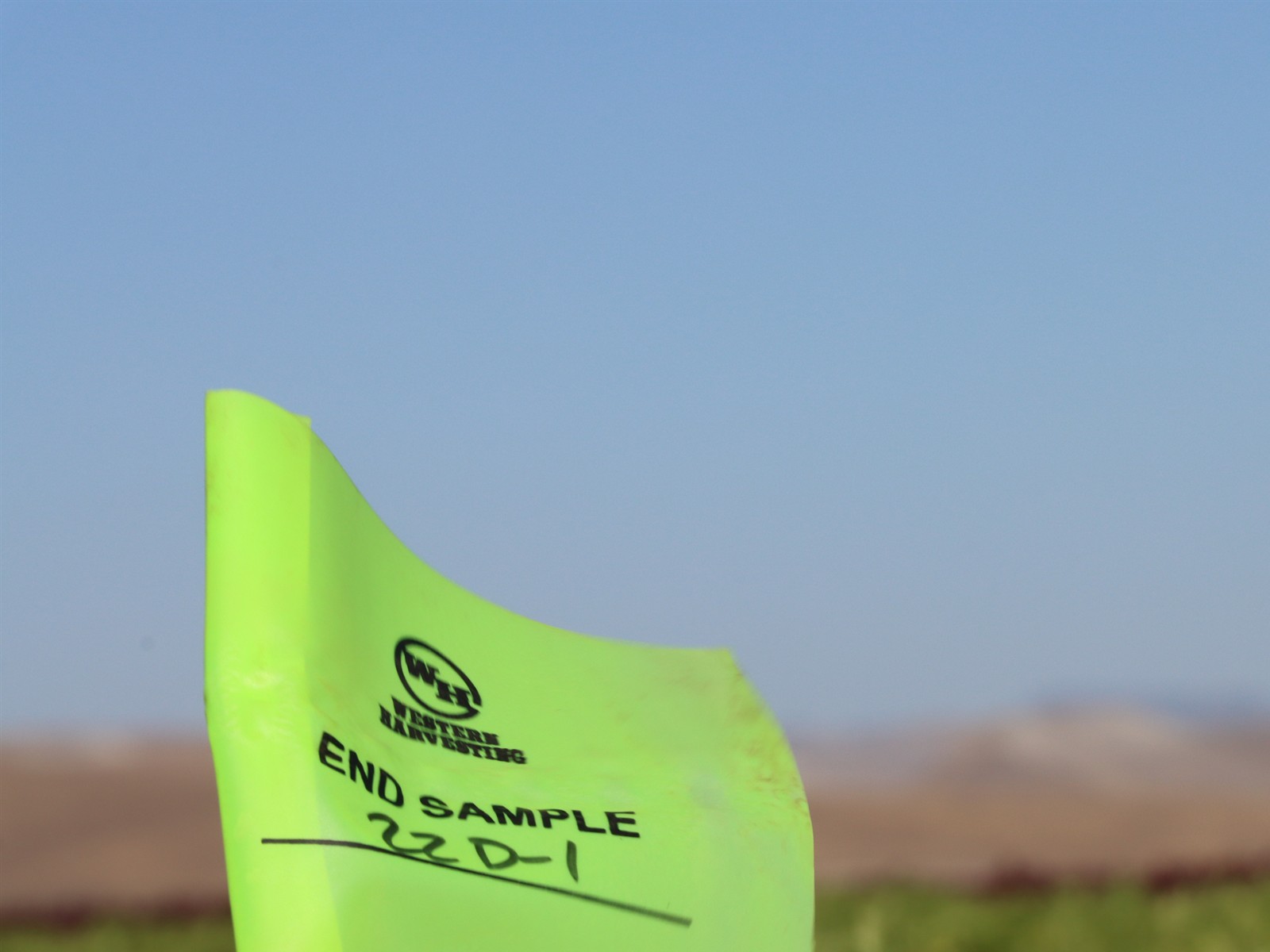 Western Harvesting field sample marker